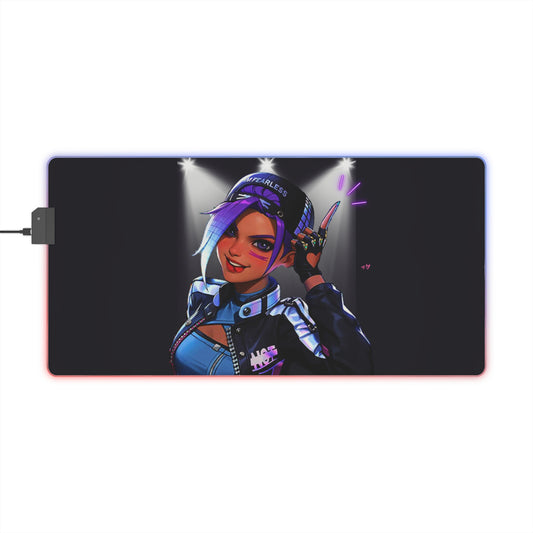 LE SSERAFIM x Overwatch 2 SOMBRA LED Gaming Mouse Pad