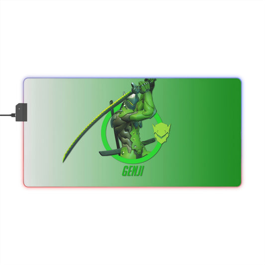 Genji 002 - Overwatch 2 LED Gaming Mouse Pad