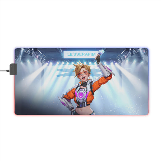 LE SSERAFIM x Overwatch 2 TRACER LED Gaming Mouse Pad